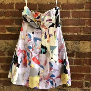 NWT - ASOS Floral Multicolor Strapless Dress